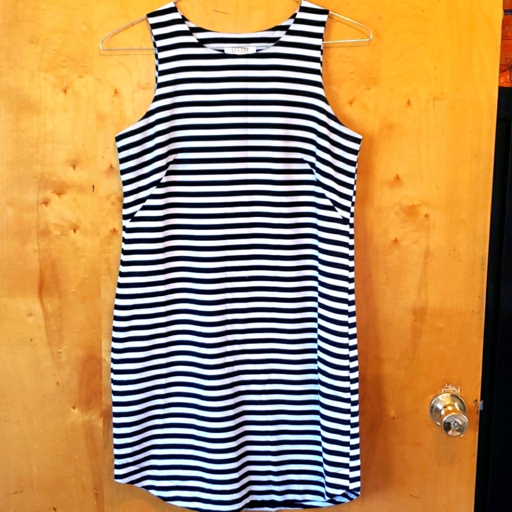 Black and White Striped Dress